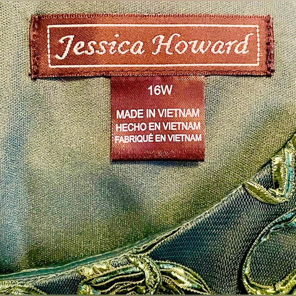 NWT Jessica Howard Woman’s Evert Green Formal Dress size 16 - Picture 7 of 8